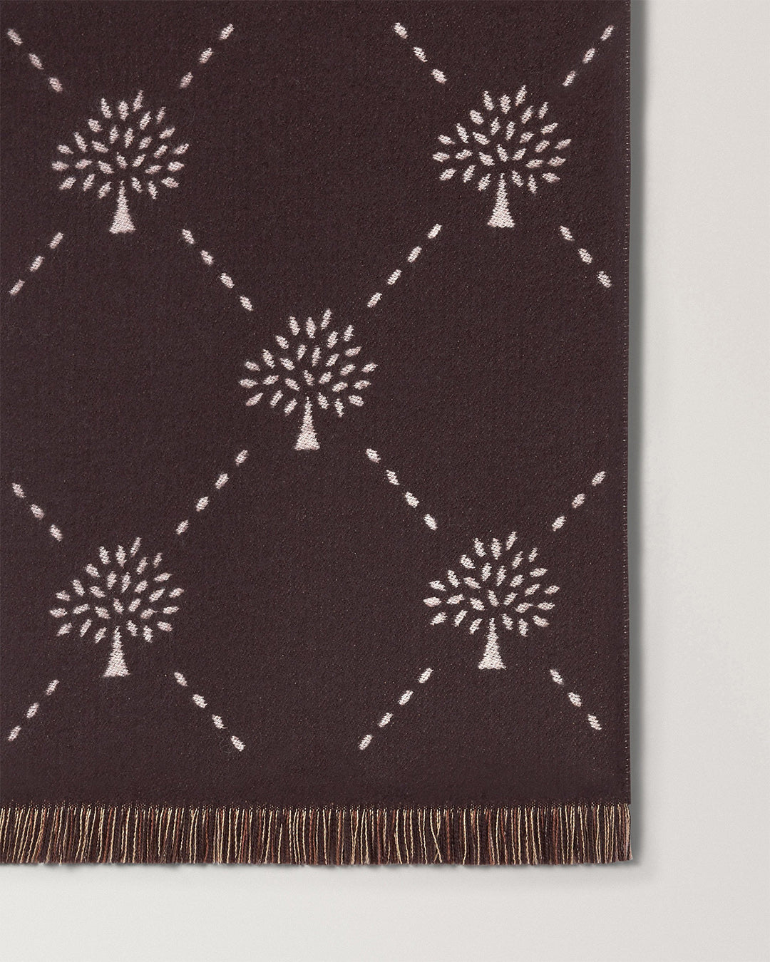 Mulberry Diamond Tree Jacquard Scarf