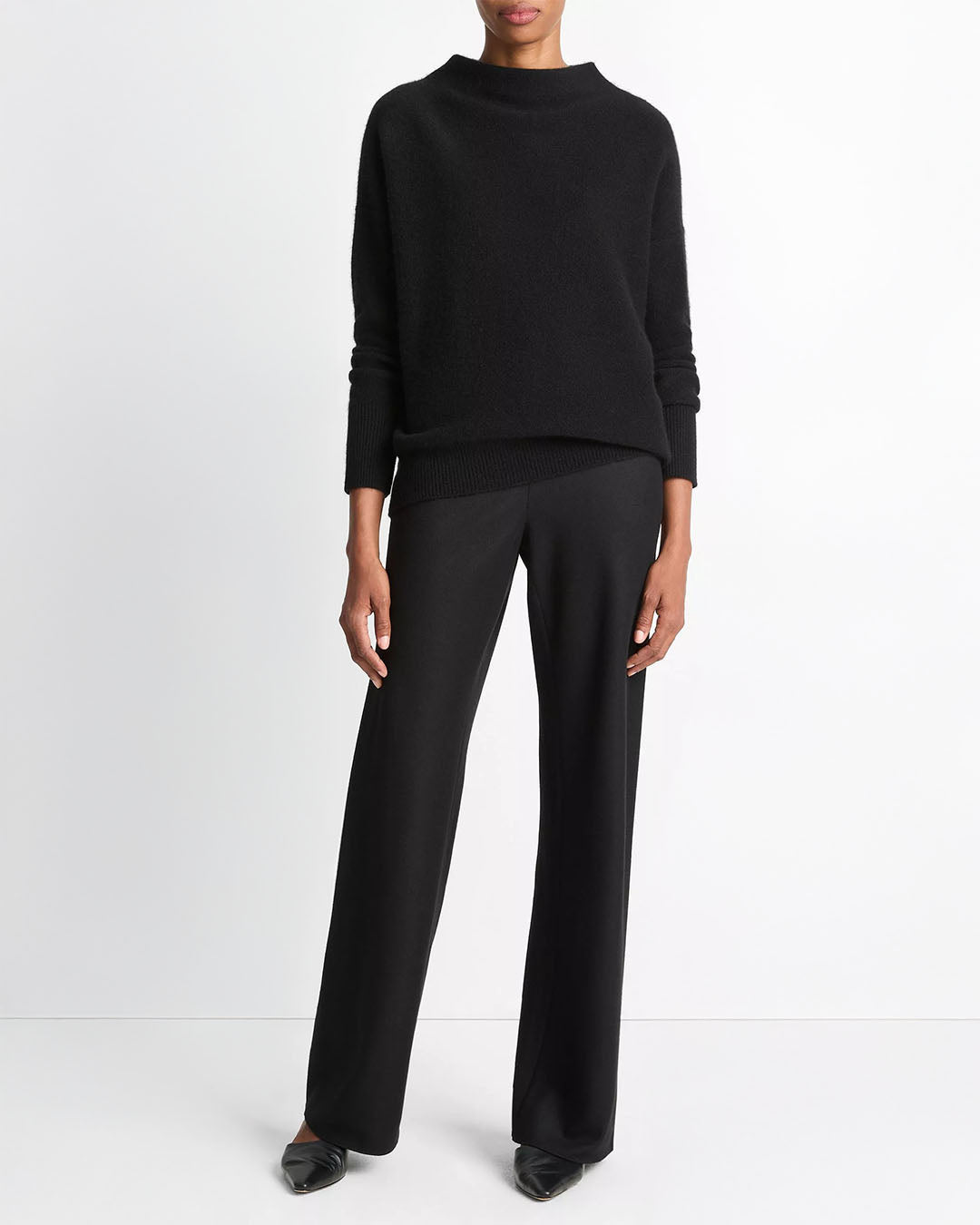Vince Plush Cashmere Funnel-Neck Sweater