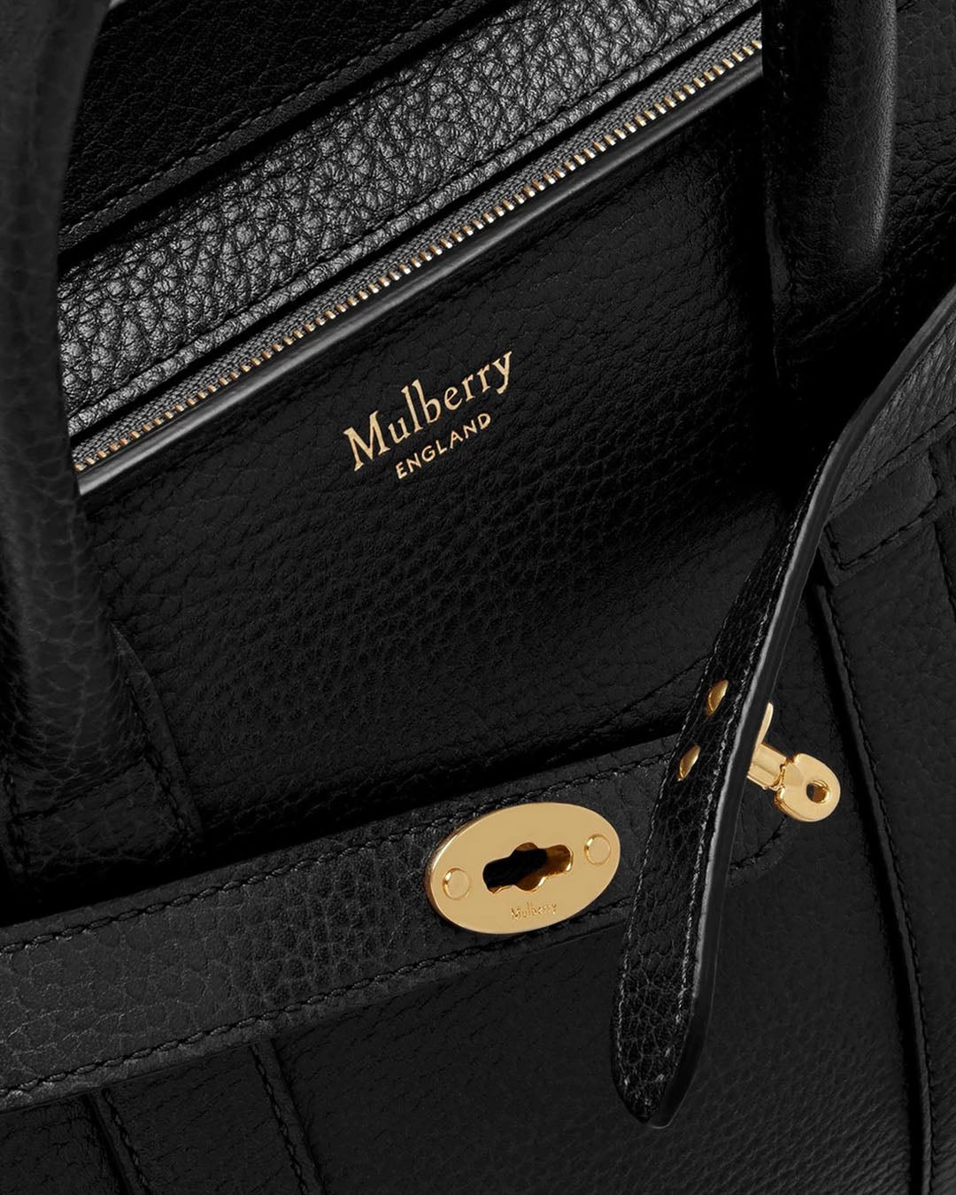 Mulberry Mini Zipped Bayswater Classic Grain