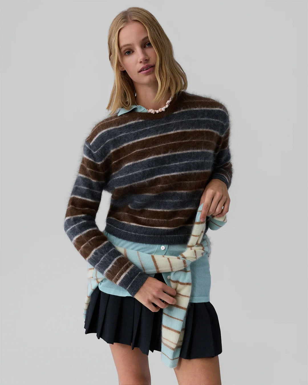 Guest In Residence Grizzly Stripe Crew