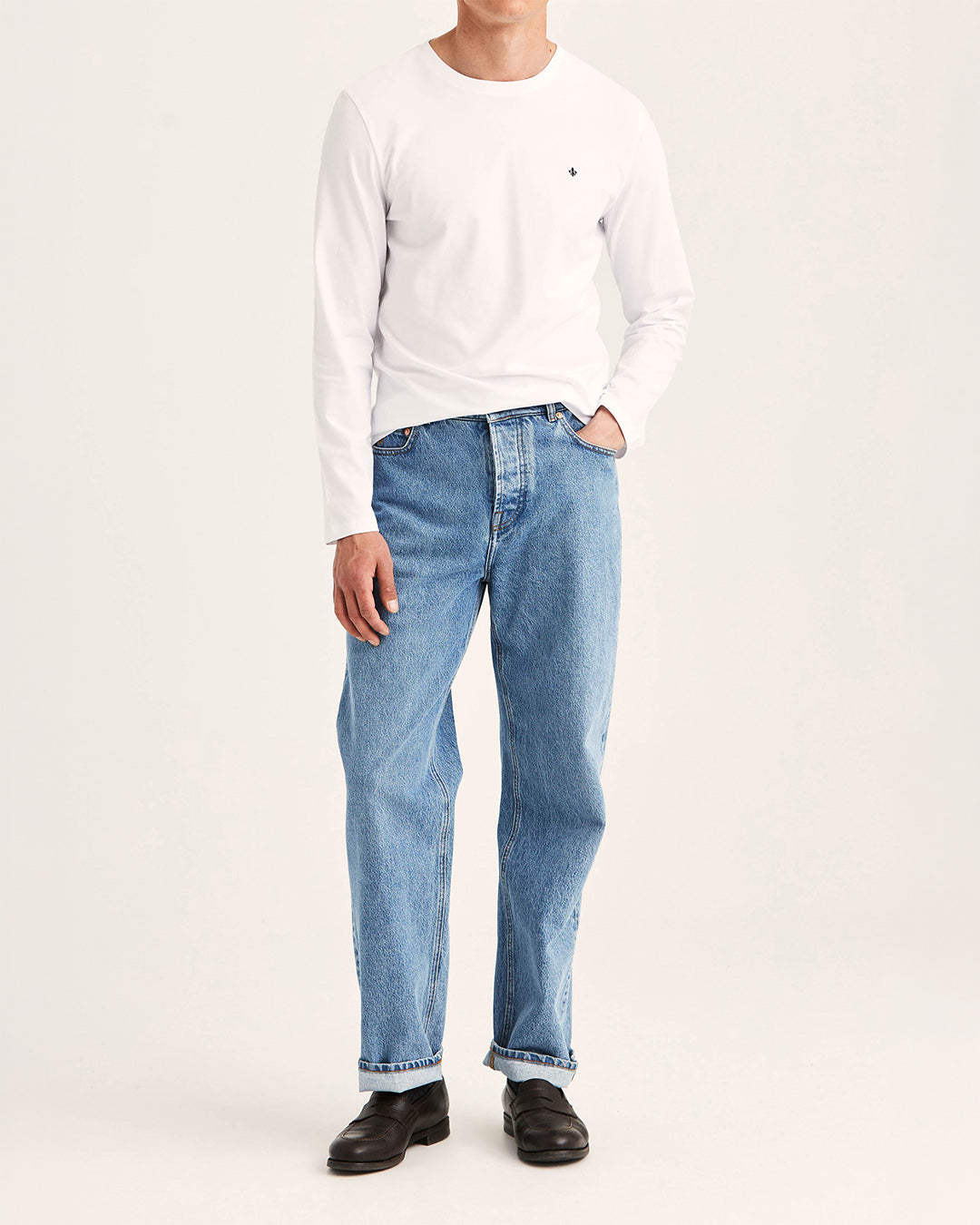 Morris James Stretch LS Crew Neck T-Shirt