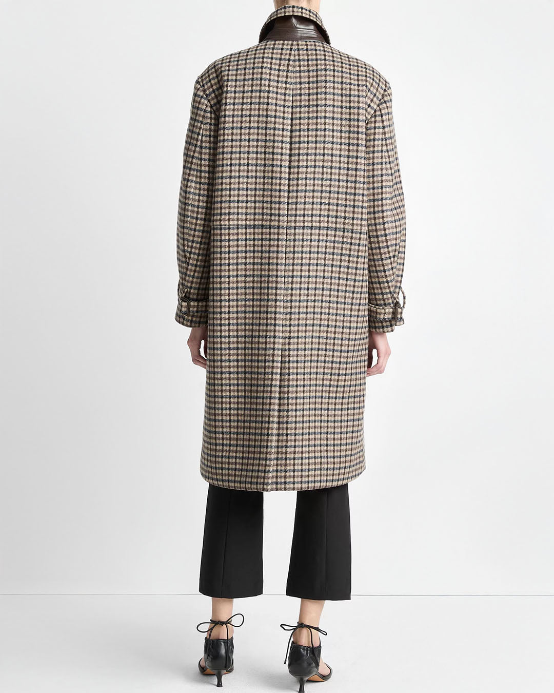 Vince Plaid Car Coat