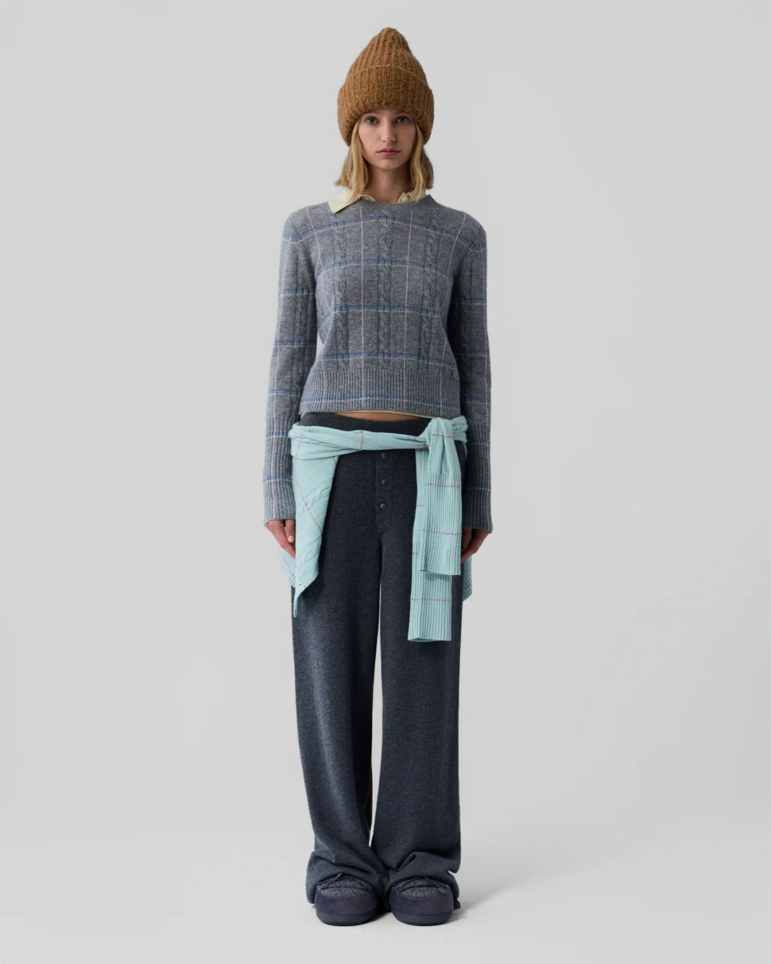 Guest In Residence Shrunken Check Crew