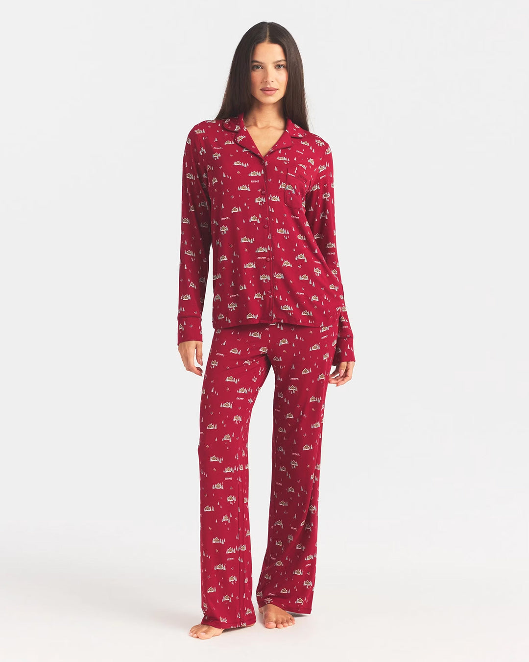 SKIMS Long Sleep Button Up Set