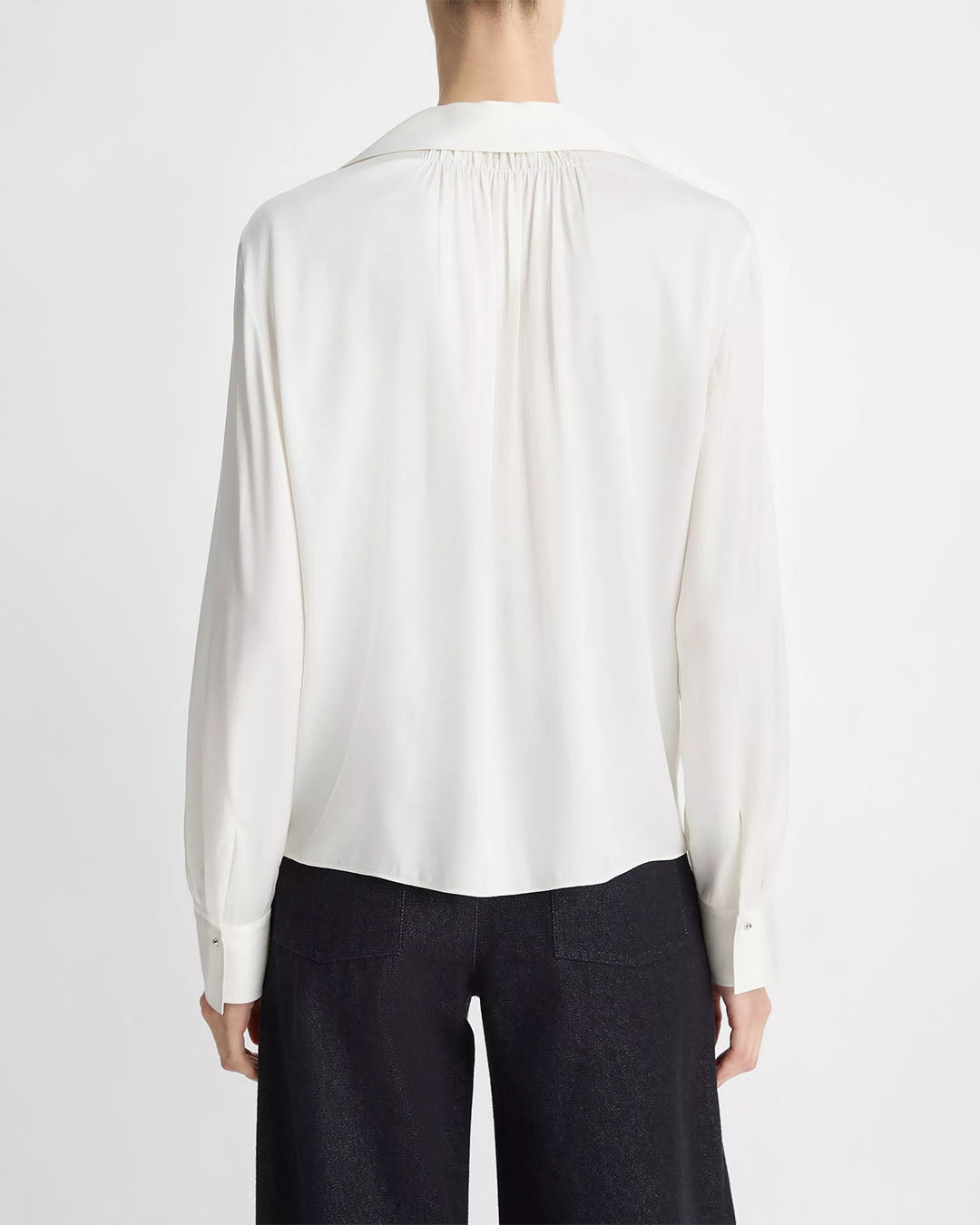 Vince Placed Smocked L/S Blouse