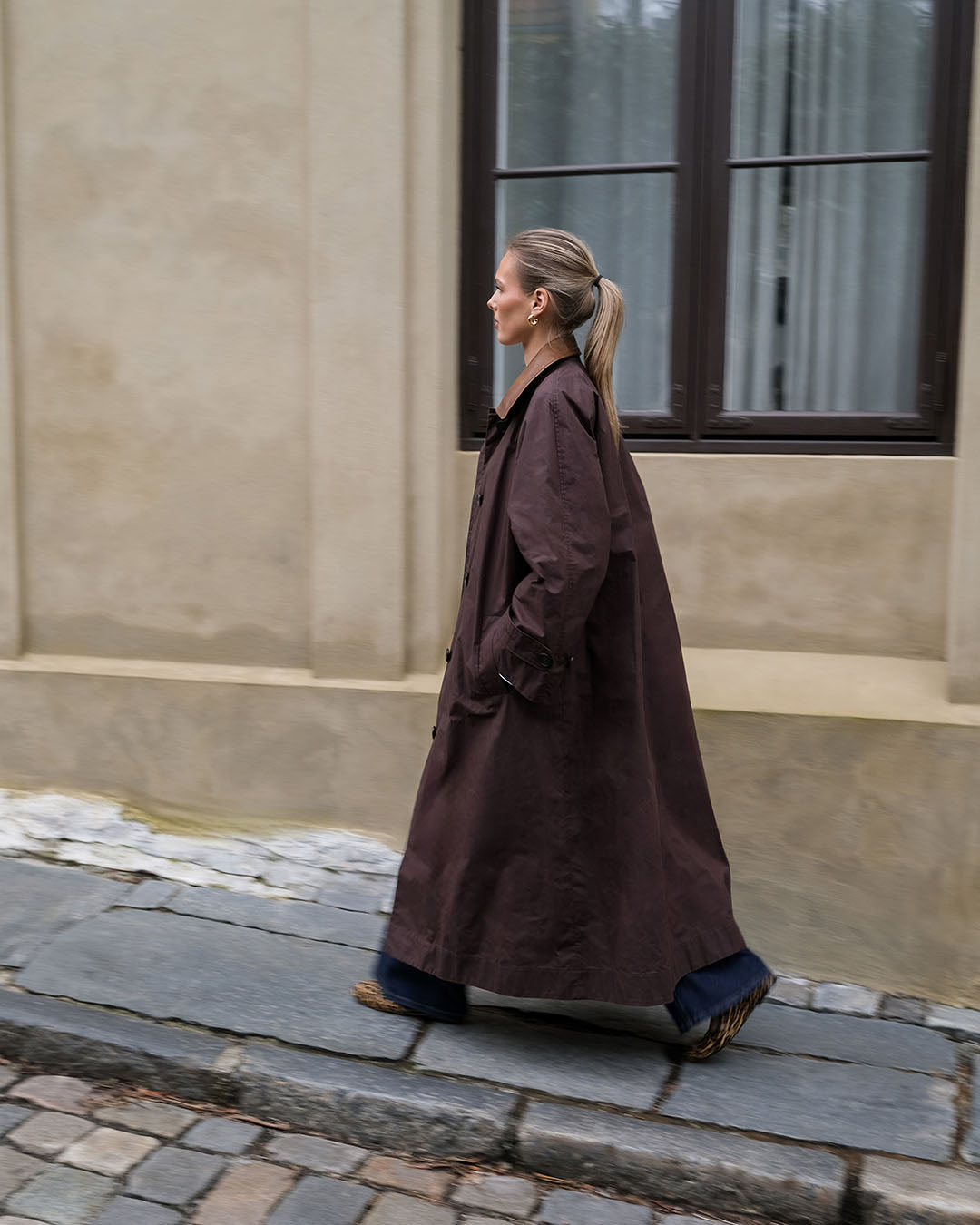 AF Agger Waxed Cotton Mac Coat