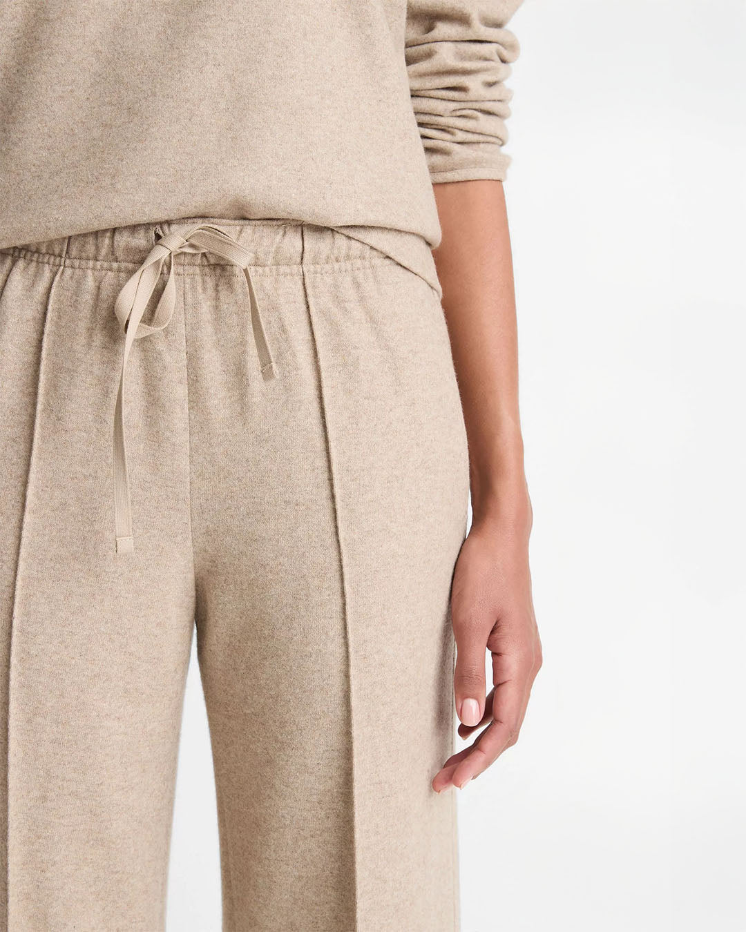 Vince Wool-Blend Tailored Wide-Leg Pant