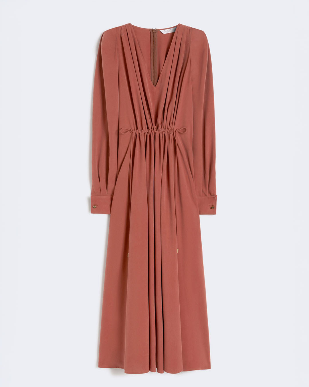 Max Mara Full Washed Silk Canvas Dress