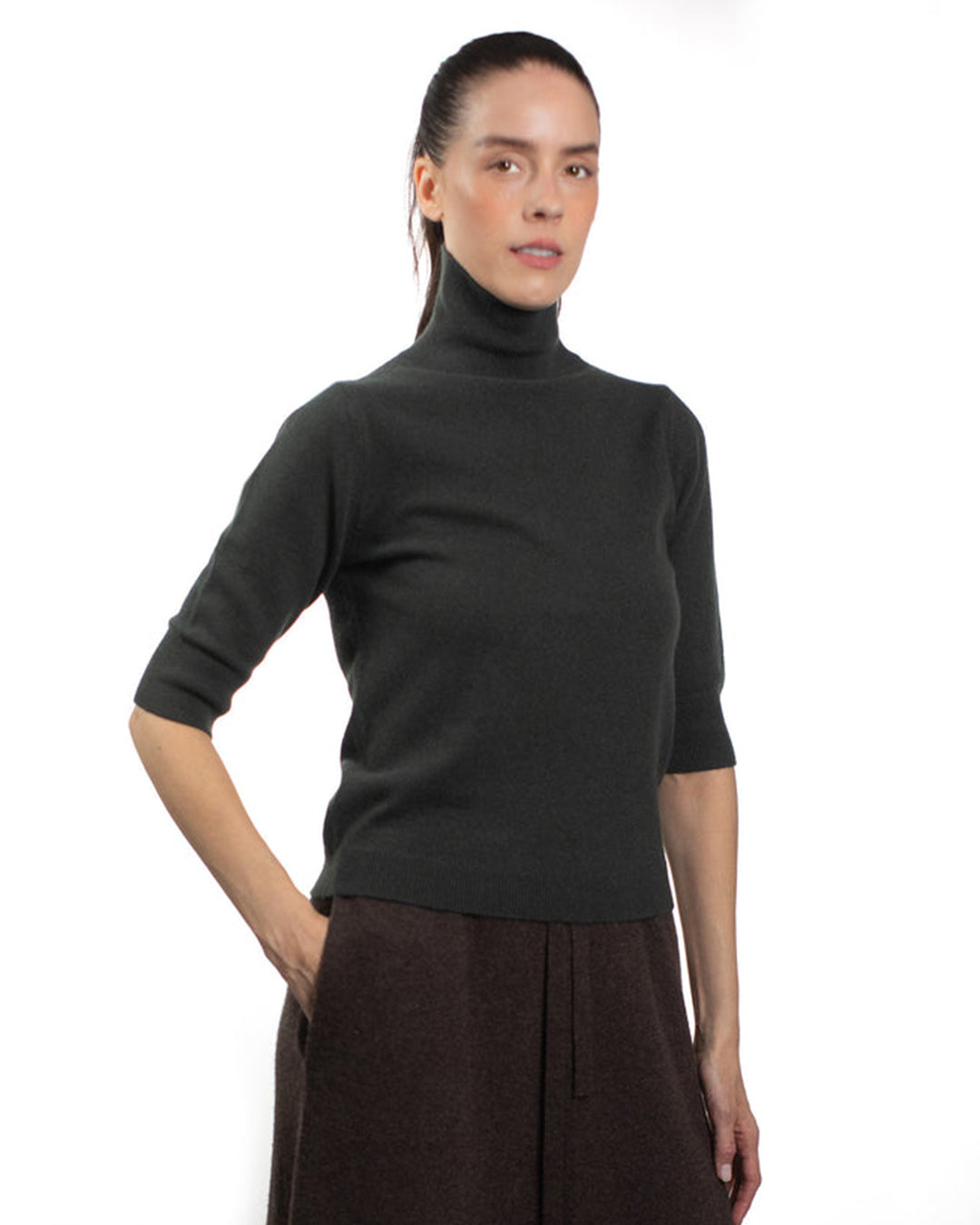 Mawei Slim Short Sleeve Turtleneck