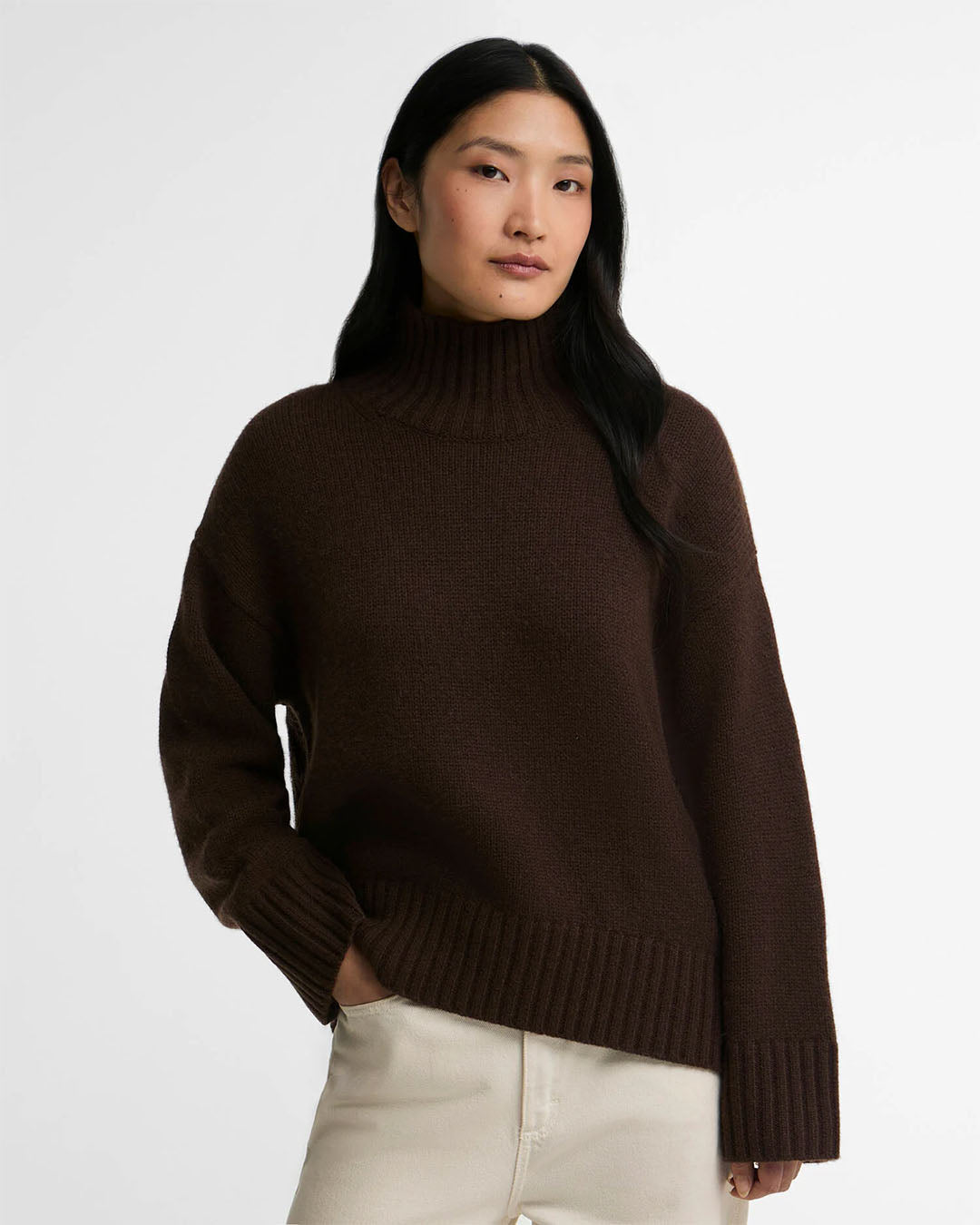 Barbour Woodhouse Cashmere-Blend Funnel Neck Jumper