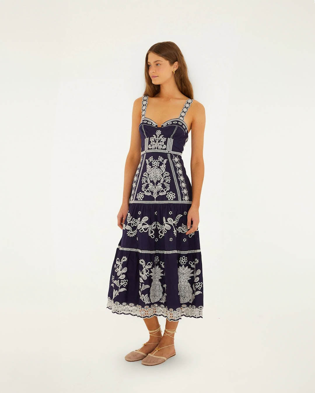 Farm Rio Richillieu Mid Dress