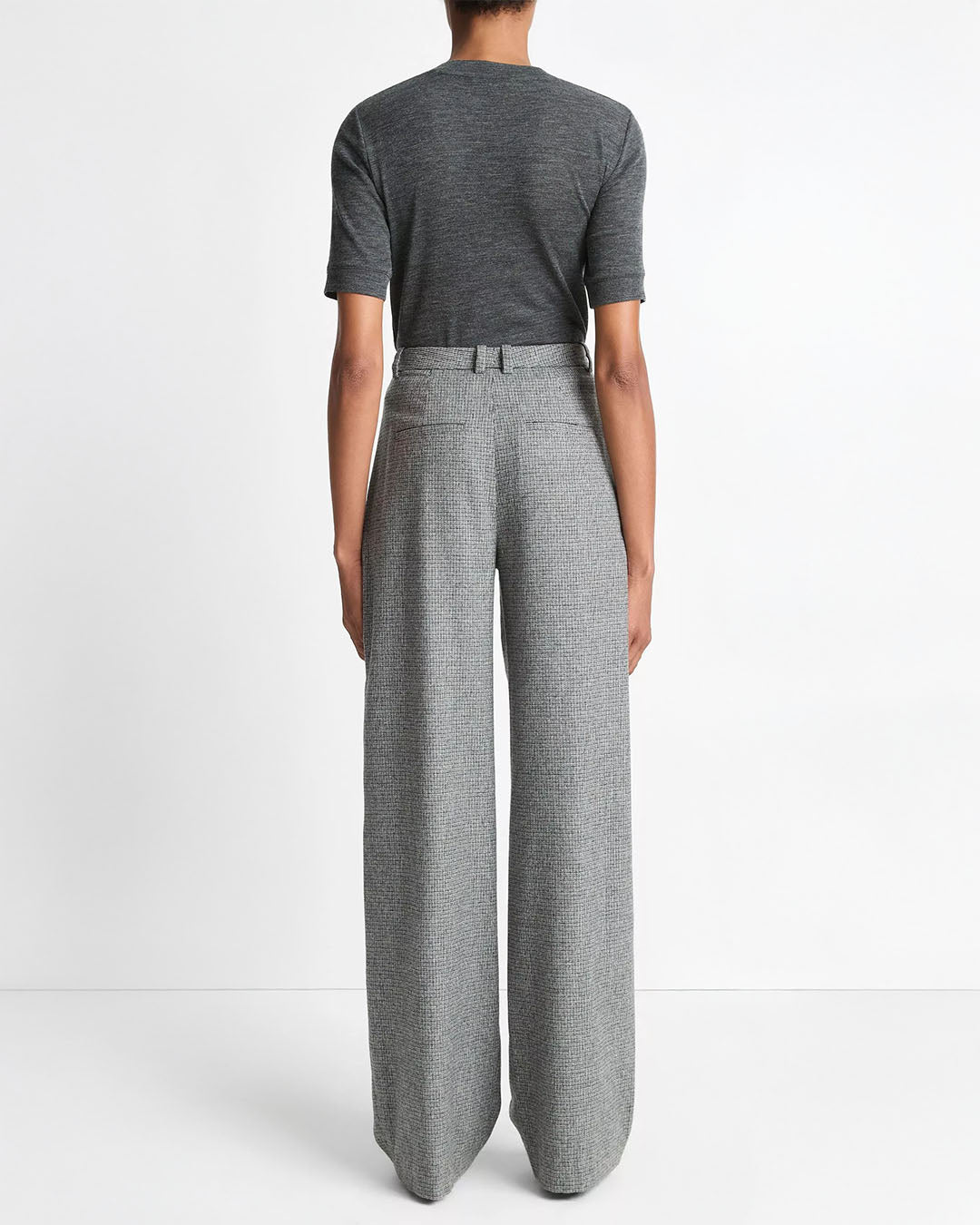Vince High Waist Roma Check Trouser