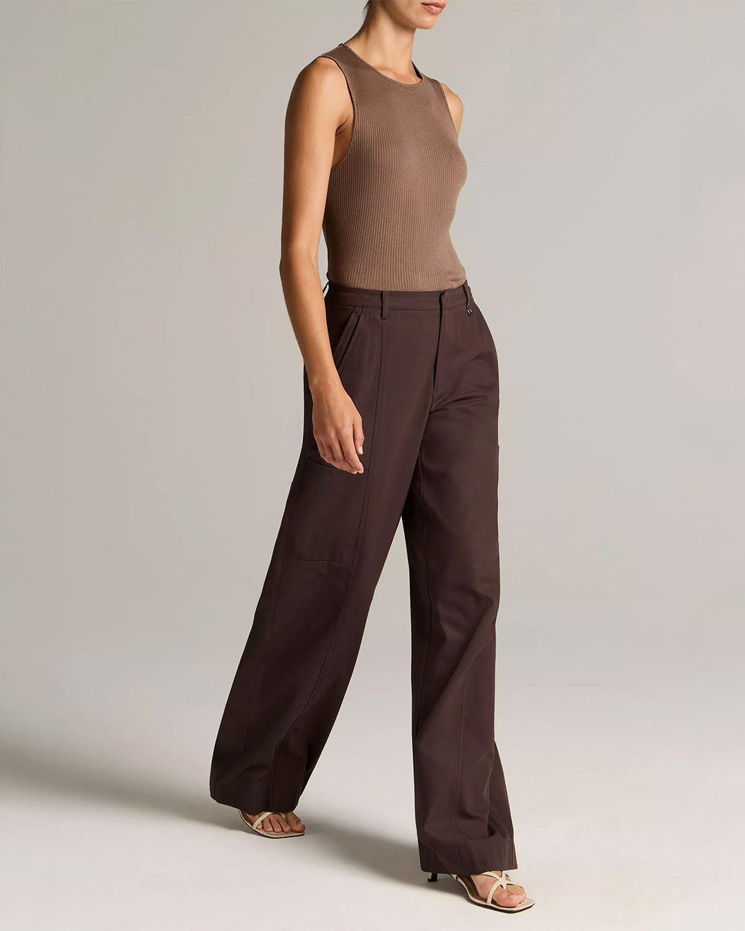 Vince Mid Rise Paneled Pant