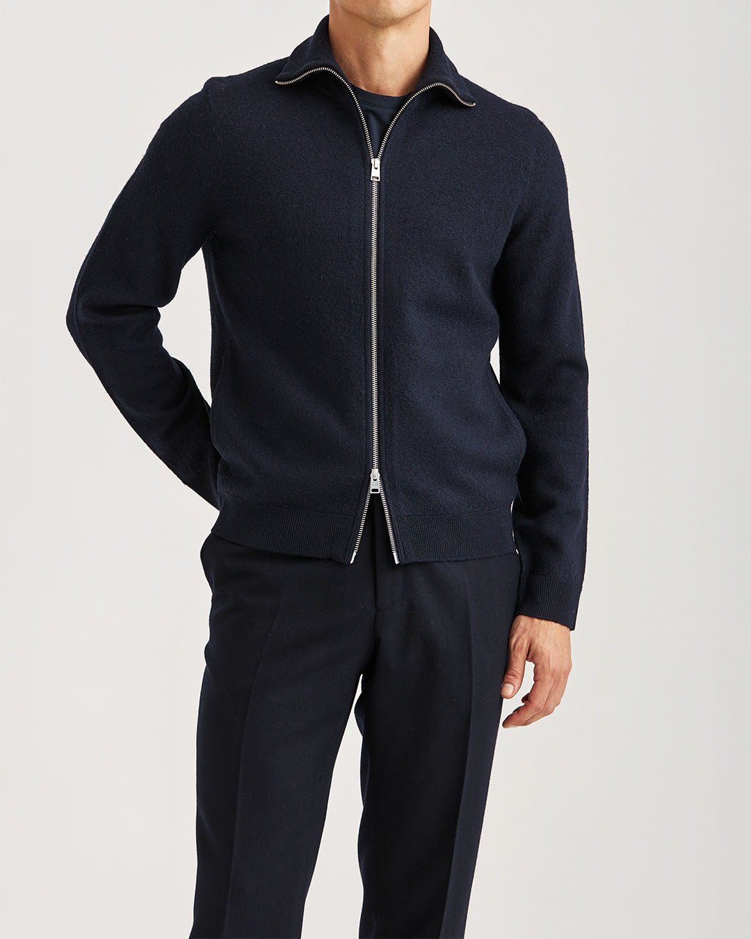 Morris Cork Knitted Zip Jacket