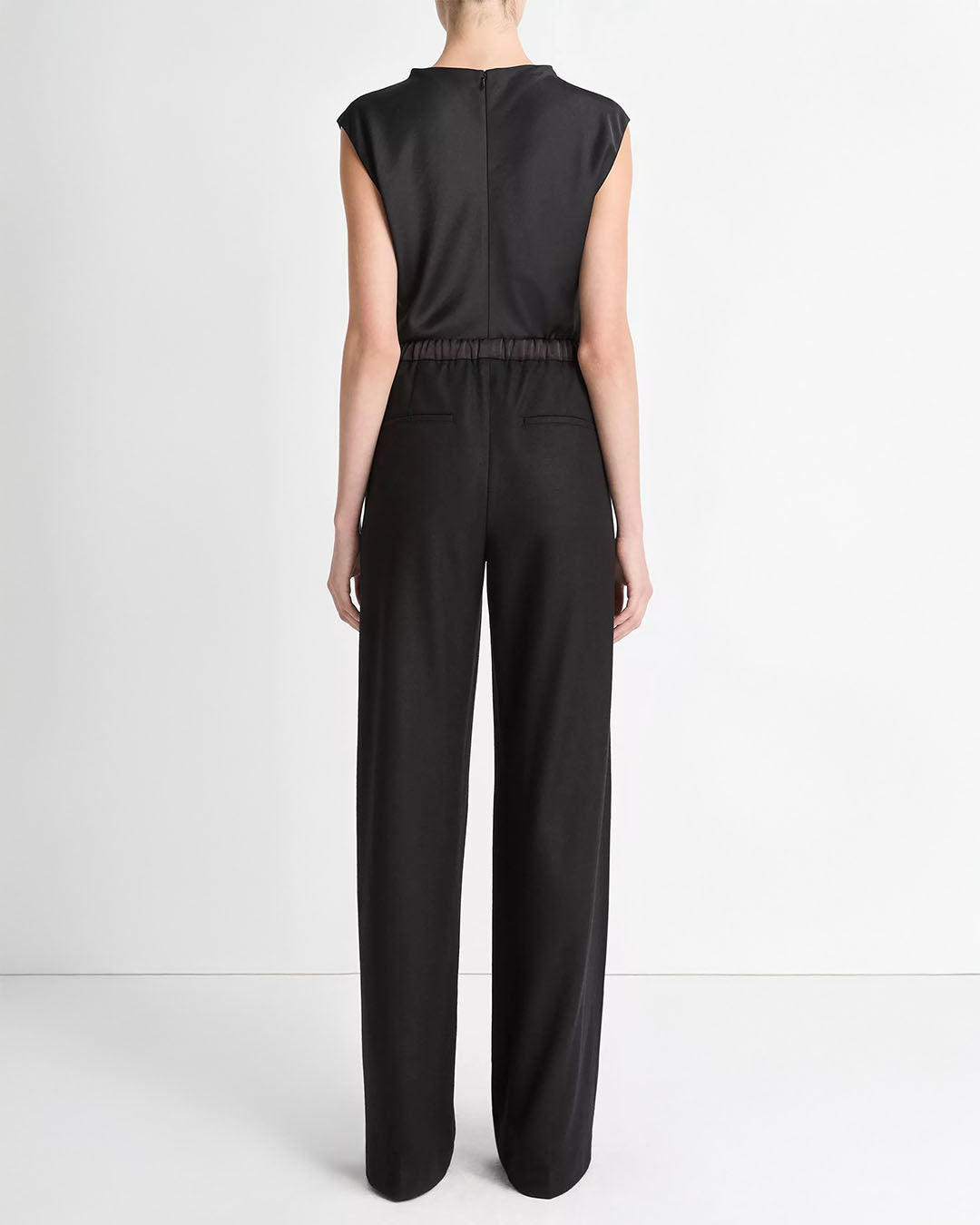 Vince Mid Rise Satin Combo Pull On Pant