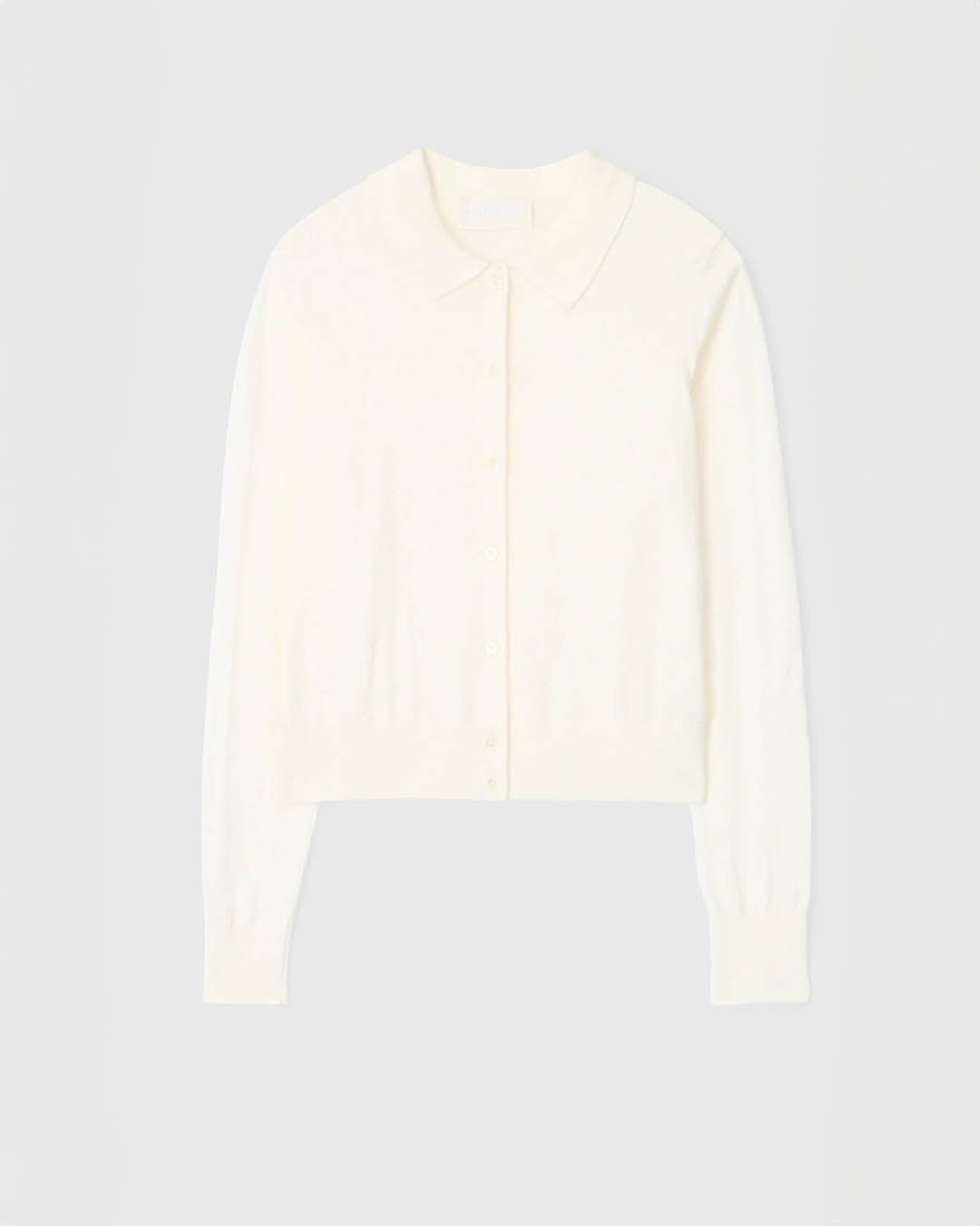 FWSS Cotton Silk Collared Cardigan