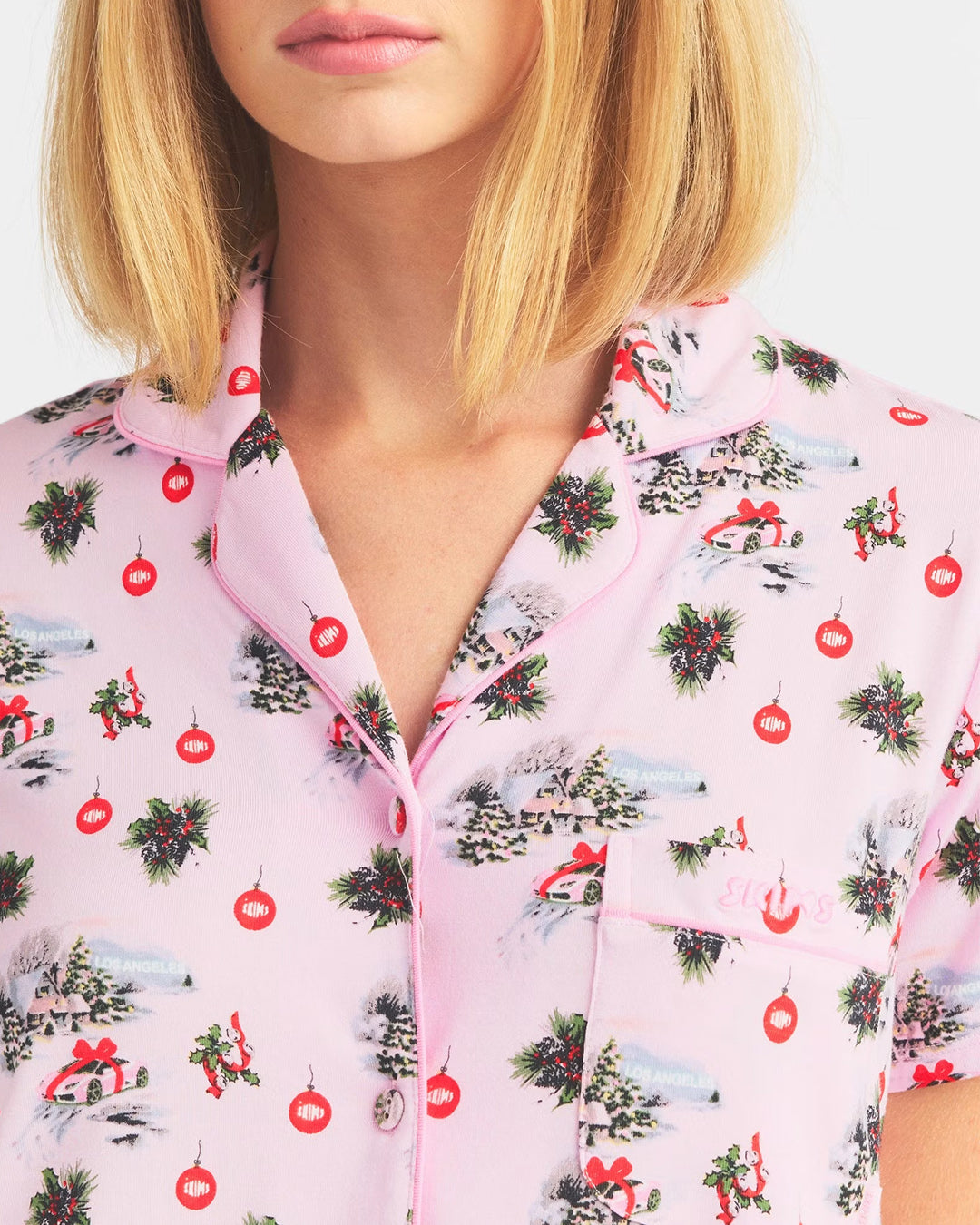 SKIMS Short Sleeve Button Up Set