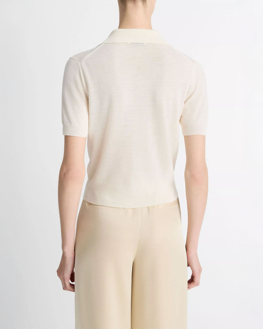 Vince Wool-Blend Collared Button Front