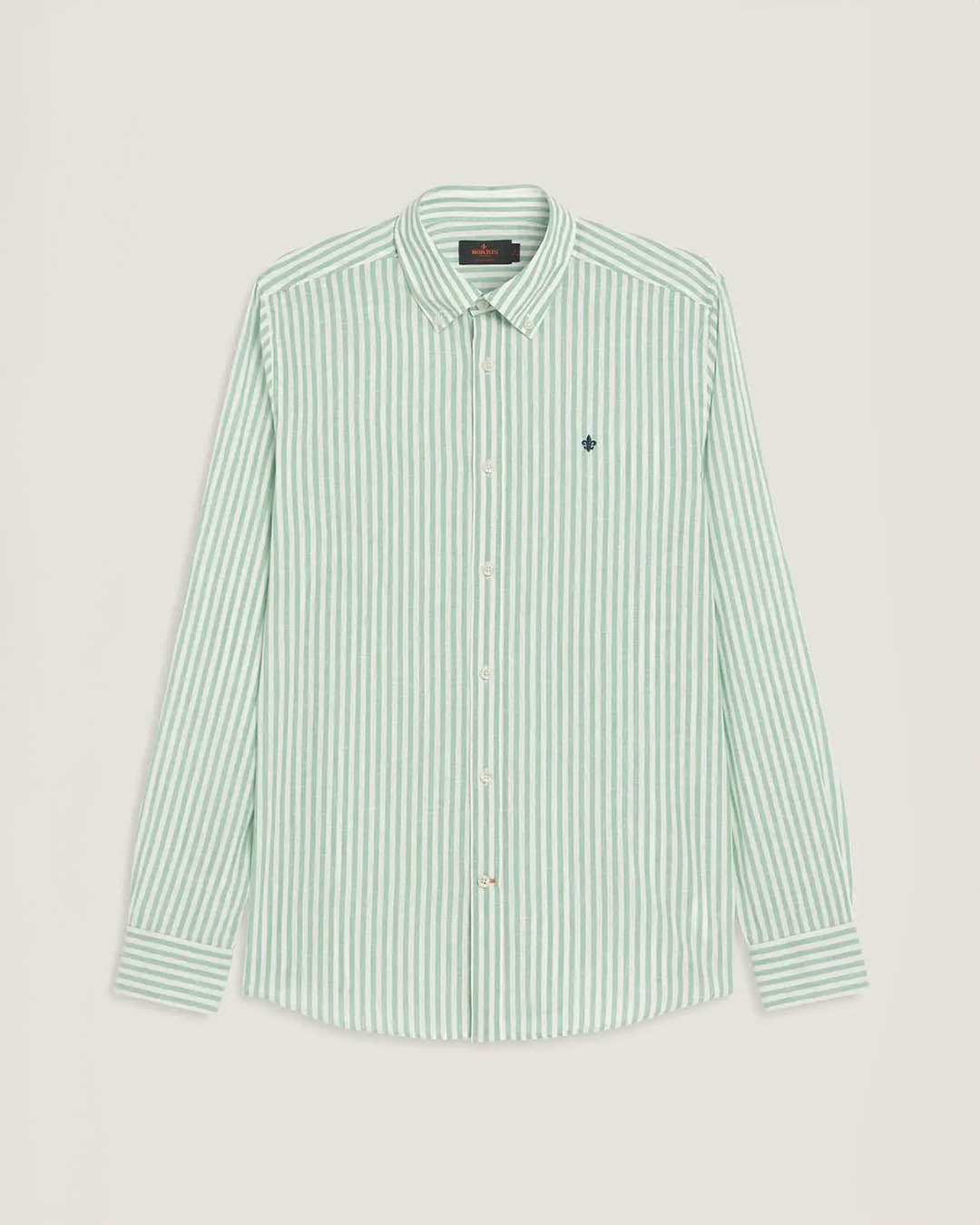 Morris Douglas Linen Stripe Shirt