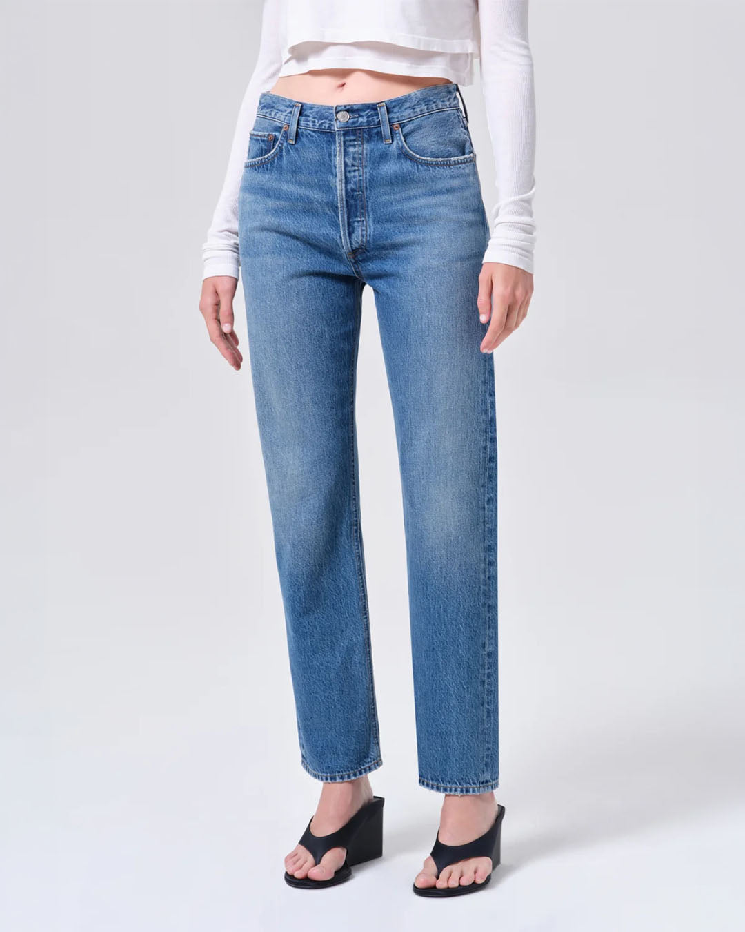 Agolde 90's Pinch Waist High Rise Straight (Weightless)