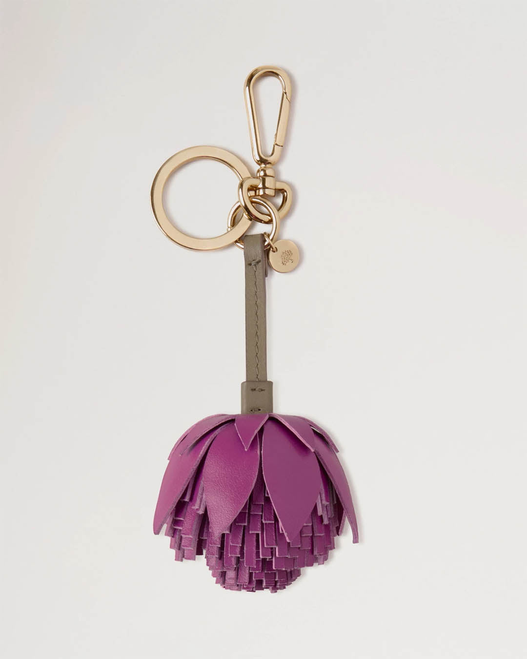 Mulberry Pom Pom Flower Key Ring
