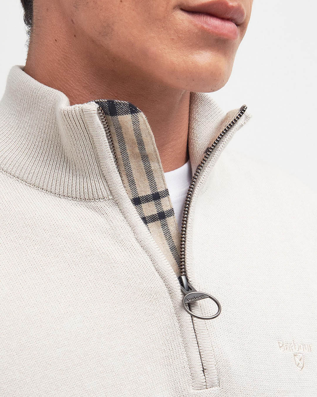Barbour Cotton Half Zip Knitted Jumper