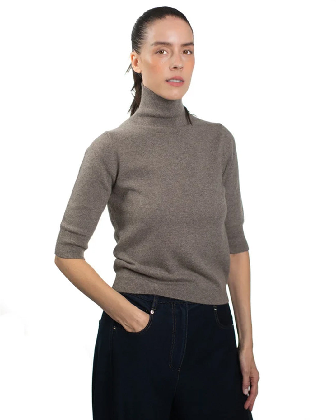 Mawei Slim Short Sleeve Turtleneck