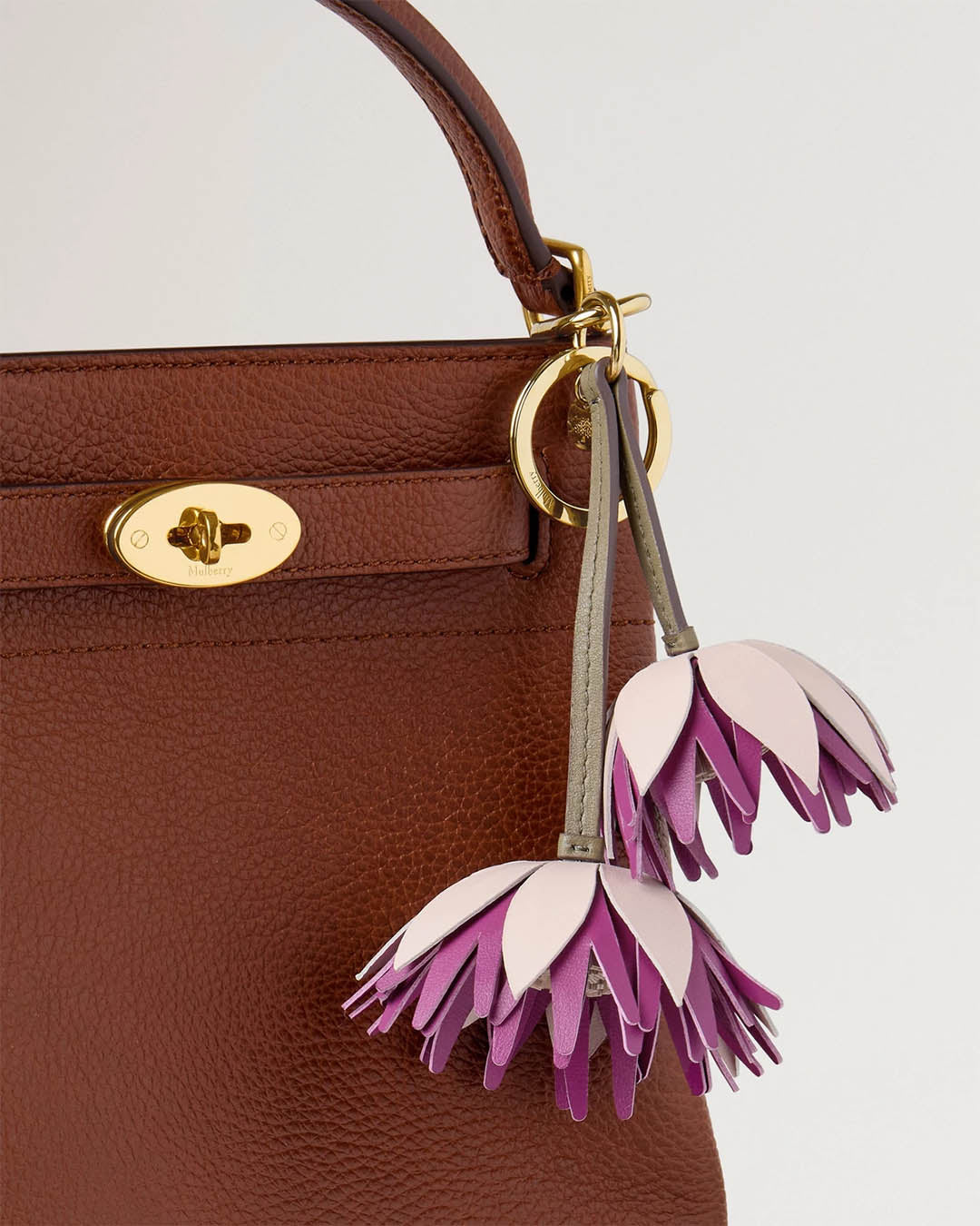 Mulberry Dalia Flower Keyring