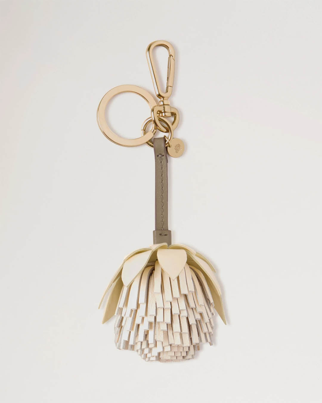 Mulberry Pom Pom Flower Key Ring