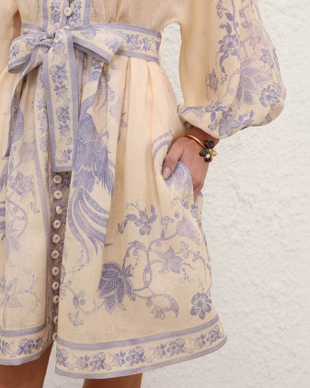 Zimmermann Indra Plunge Mini Dress
