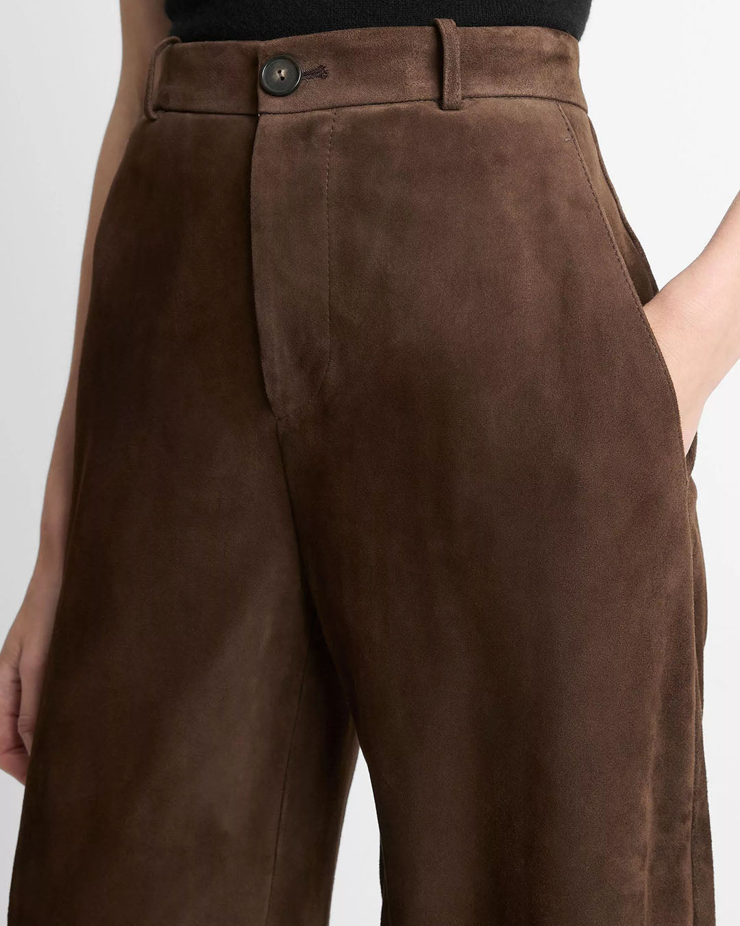 Vince Mid Rise Suede Trouser