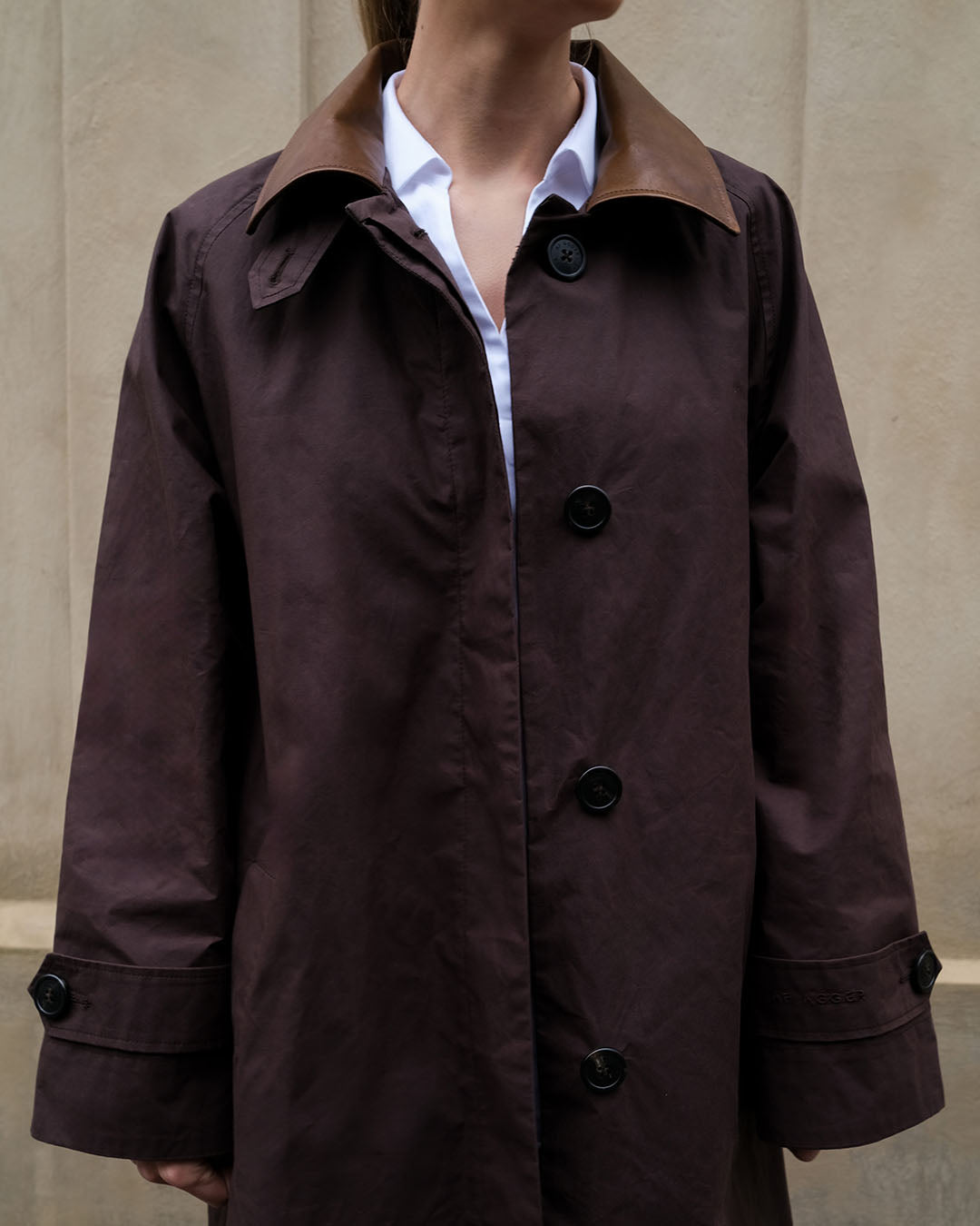 AF Agger Waxed Cotton Mac Coat