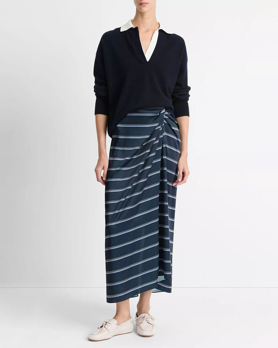 Vince Contrast Collar Polo
