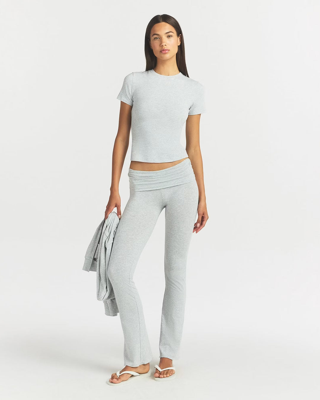 SKIMS Cotton Jersey Foldover Pant