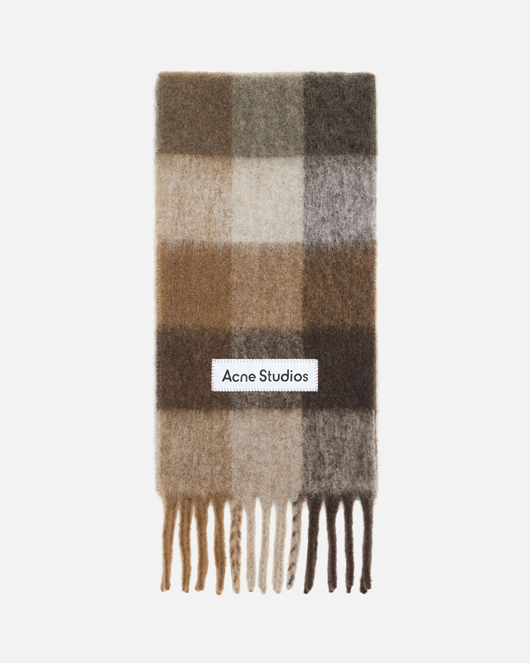 Acne Studios Check Fringe Scarf
