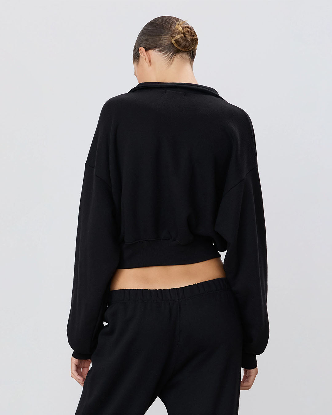 Eterne Cropped Half-Zip Sweatshirt