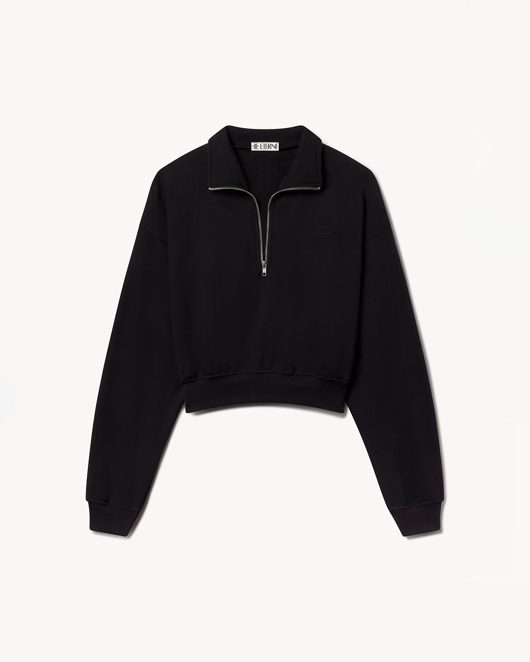 Eterne Cropped Half-Zip Sweatshirt