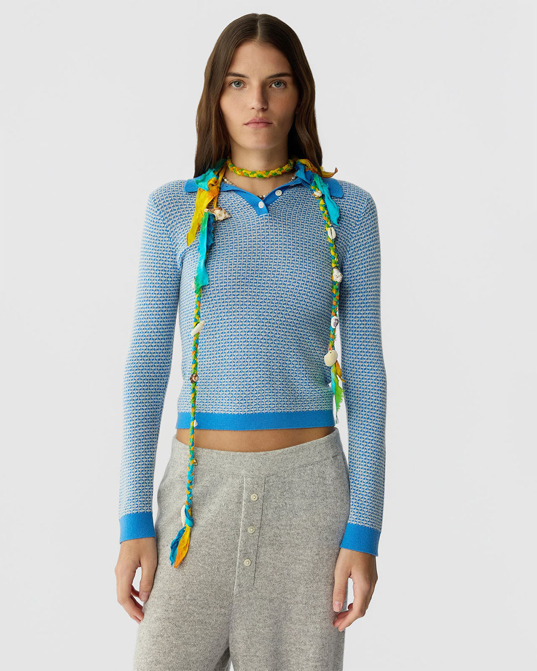 Guest In Residence Pique LS Shrunken Polo