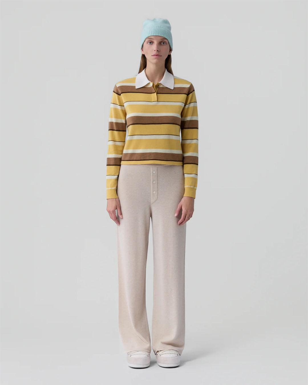 Guest In Residence Cropped Stripe Rugby