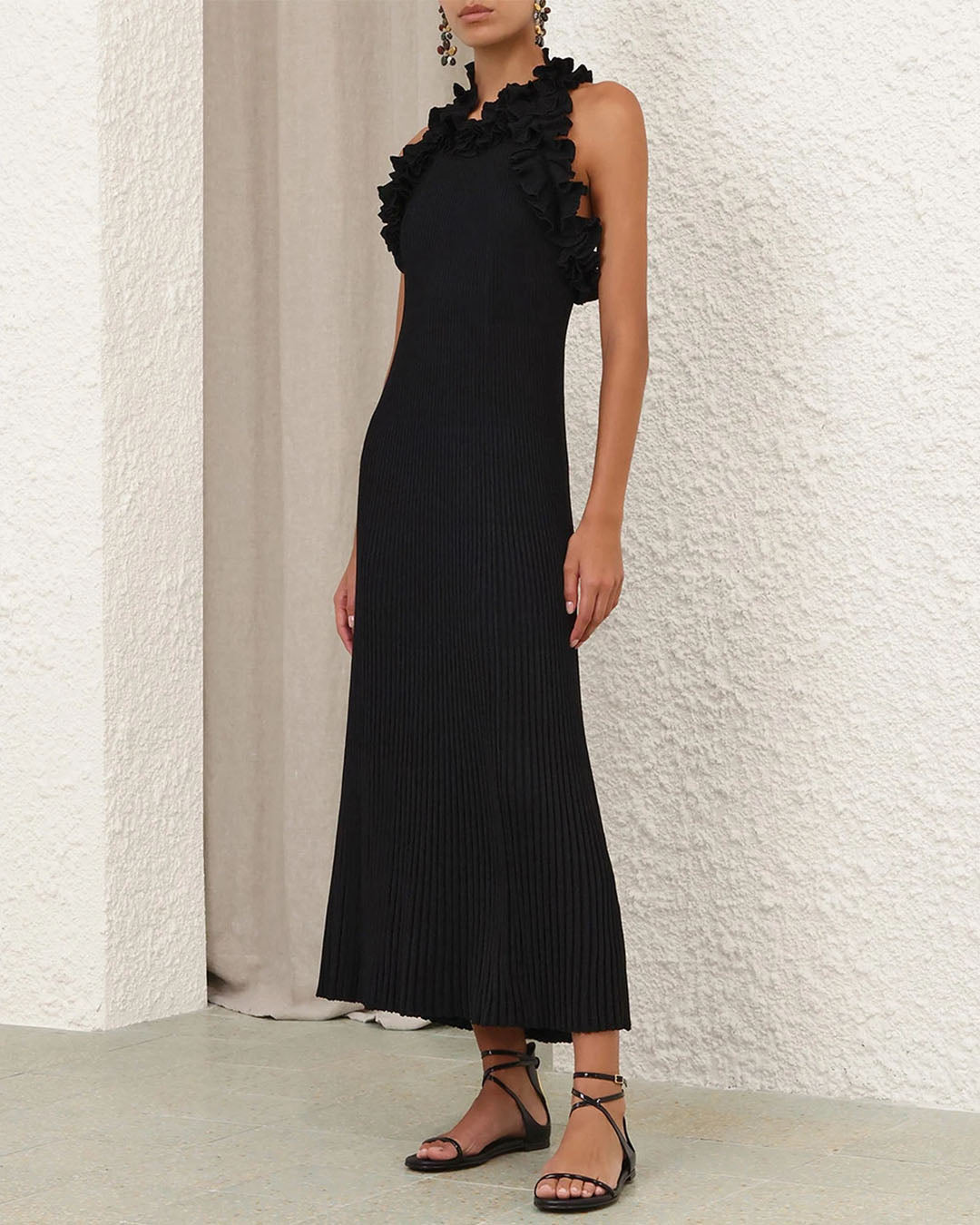 Zimmermann Luna Ruffle Midi Dress