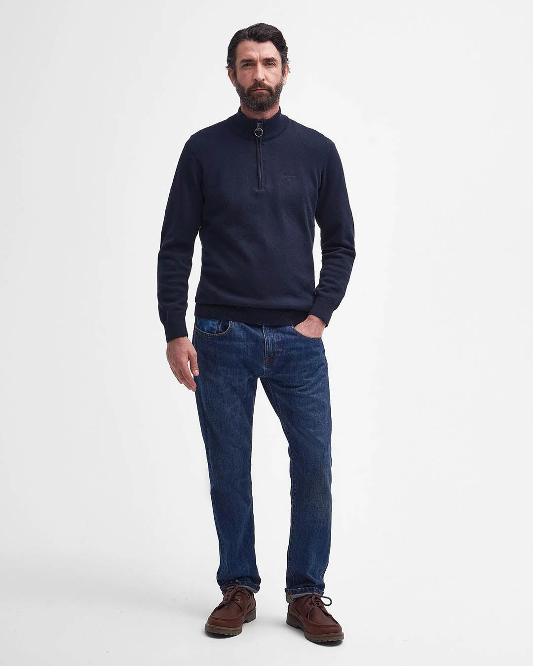 Barbour Cotton Half Zip Knitted Jumper