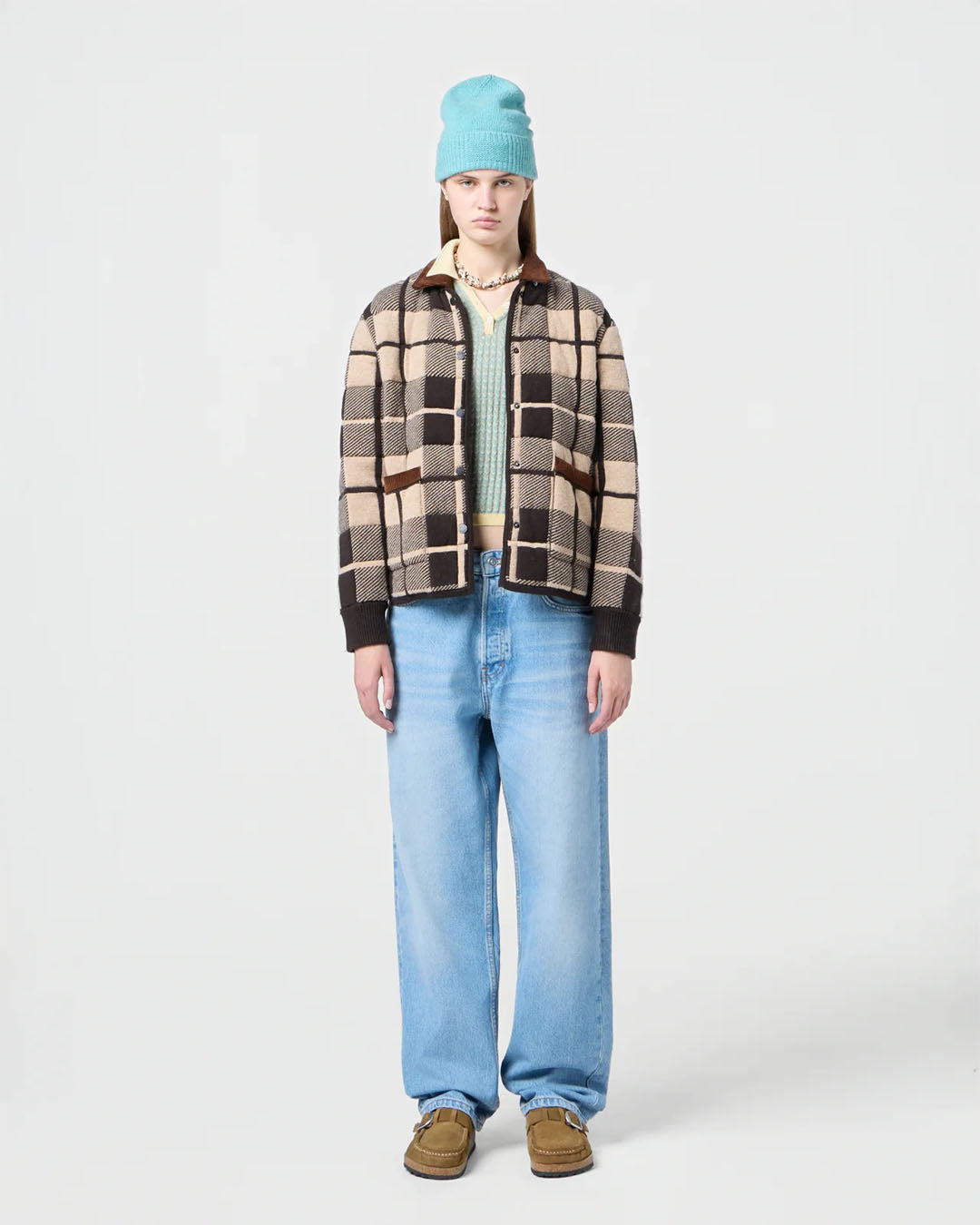 Guest In Residence Quilted Plaid Liner Jacket