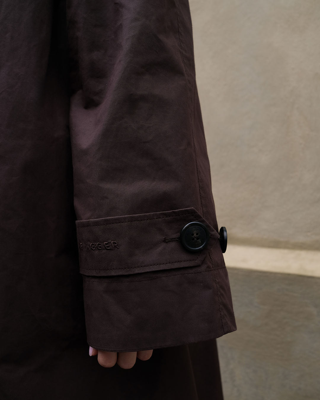 AF Agger Waxed Cotton Mac Coat