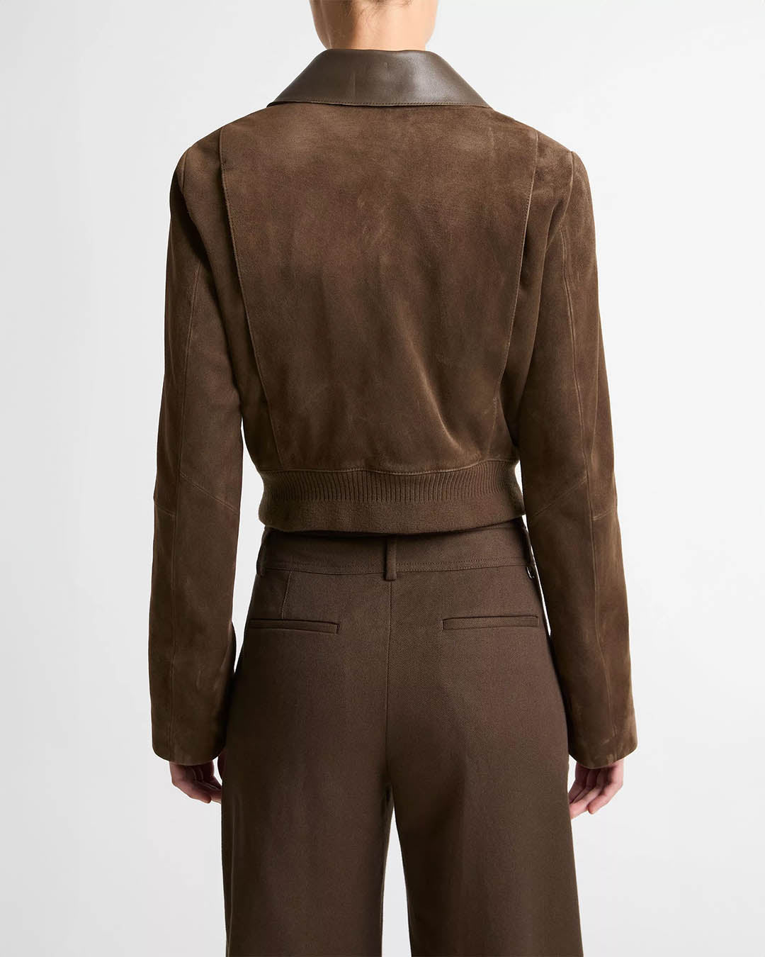 Vince Suede Shrunken Bomber