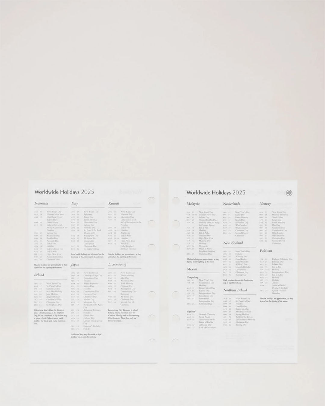Mulberry Diary - Week to View Agenda