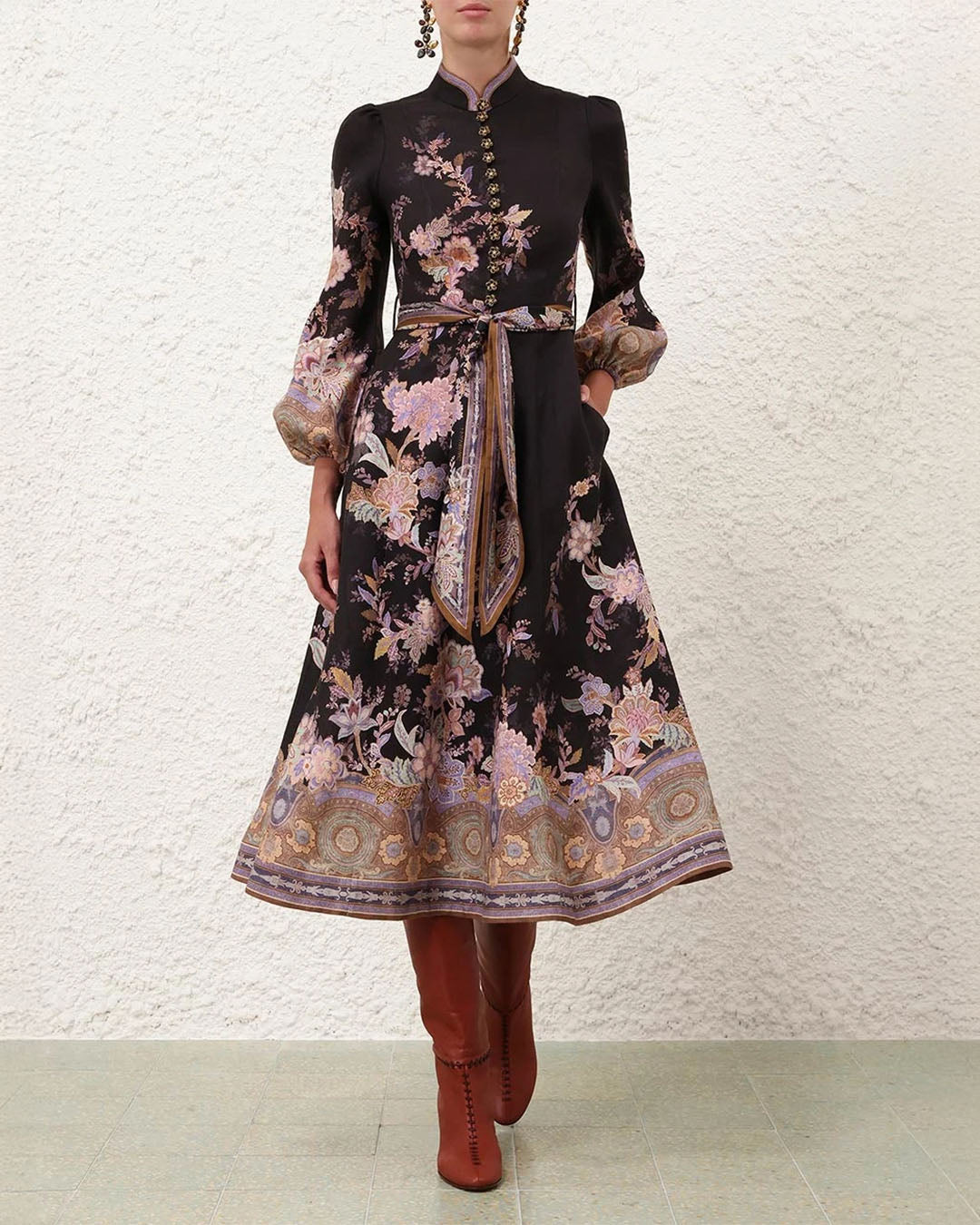 Zimmermann Luna Button Midi Dress