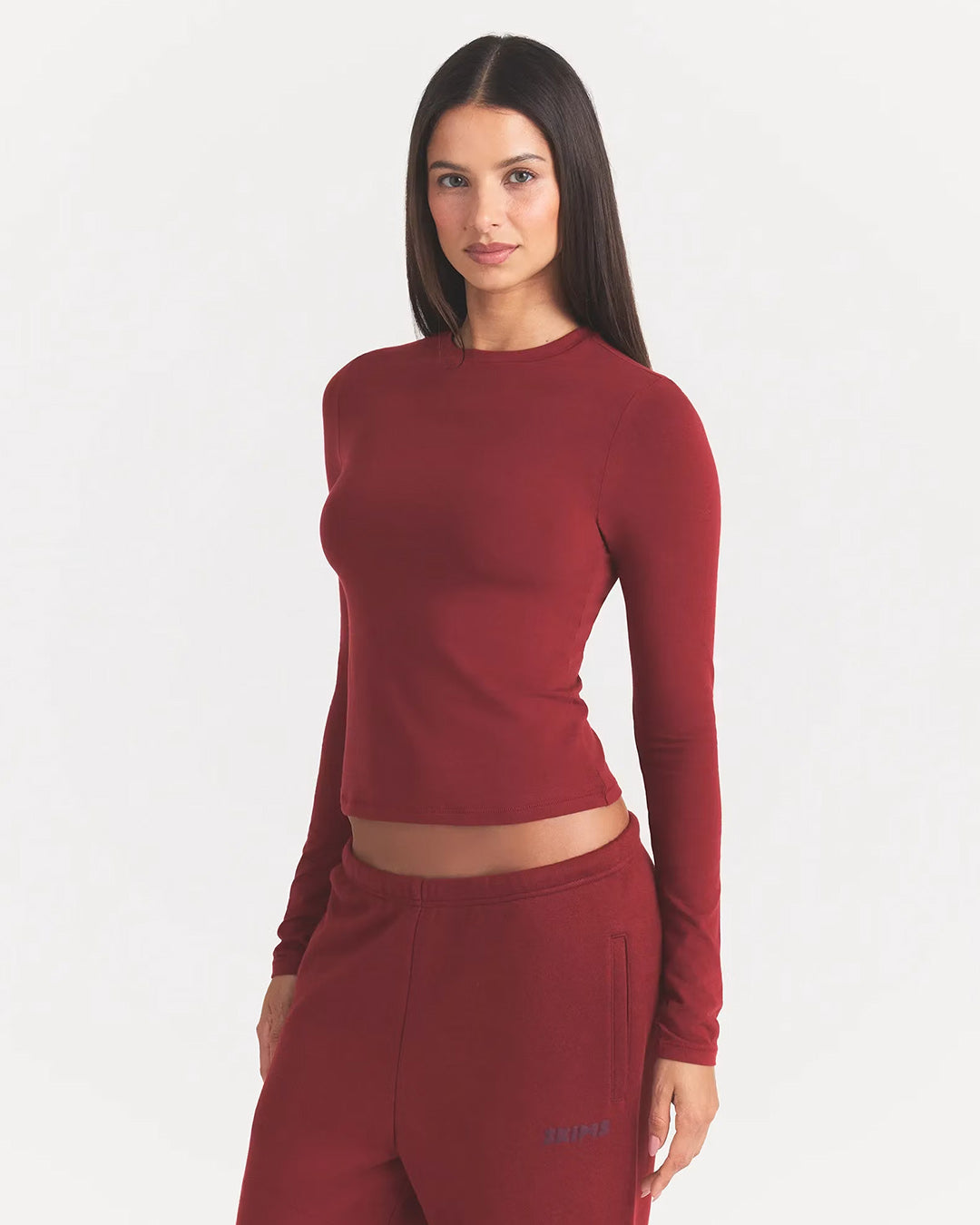 SKIMS Cotton Jersey Long Sleeve T-Shirt