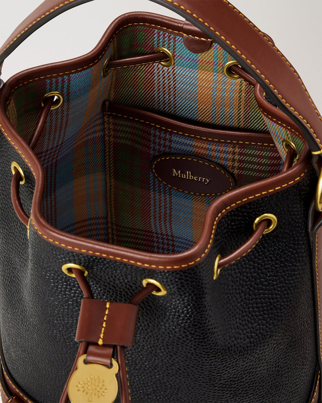 Mulberry Small Scotchgrain Bucket
