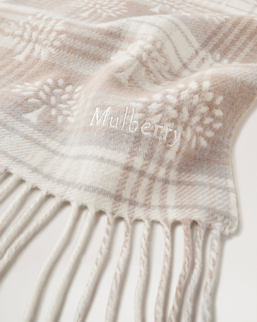 Mulberry Mulberry Heritage Check & Tree Scarf