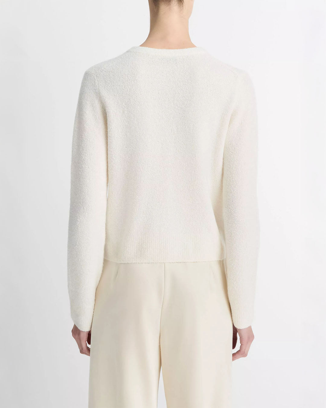 Vince Silk & Cashmere-Blend Bouclé Cardigan